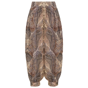 Zimmermann Hypnotic Silk Harem Bukser, Denim Paisley 